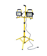 Dual Head 40W 3200 Lumen LED COB FLOOD WORK LIGHT STAND /TELESCOPING TRIPOD - $65.44