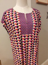  LAUNDRY by Shelli Segal Blue Pink Orange Multi Print Shift Dress- Size ... - $19.20