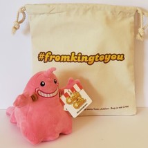 Candy Crush Pink Bubblegum Troll Plush &amp; Canvas Bag Stuffed Animal Saga Games 8” - $21.32