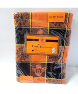 Halloween Black Orange 66&quot; Rd Fabric Tablecloth NEW Ghosts Webs Sultan&#39;s... - $710.74 MXN