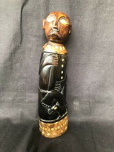 Antique wood african statue with inlay mother of pearle . Con be used to... - $185.00