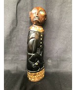 Antique wood african statue with inlay mother of pearle . Con be used to save - $3,489.51 MXN