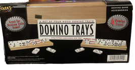 Set Of 4 Wooden Domino Trays - £7.59 GBP
