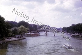 1970 Seine River Scene La Mouche Tour Boat Paris Kodachrome 35mm Slide - $3.47