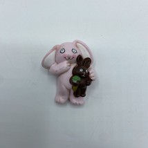 Easter Unlimited Pin Brooch Pink Bunny Rabbit Chocolate Carrot 2” - £5.20 GBP