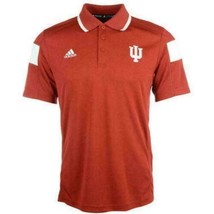 Adidas Men&#39;s Indiana Hoosiers Climalite Coaches Sideline Polo Red M MSRP $65 - £38.20 GBP