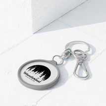Wanderlust Keychain: Show Me the Way, Nature Adventure Tag, Black and White Pine - £14.58 GBP