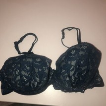 Pink Victoria Secret Date Push-Up 36C Sexy Lace Overlay Padded Underwire... - £5.44 GBP