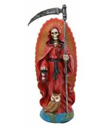 Holy Death Santa Muerte Holding Scythe In Red Tunic Robe Day of The Dead... - $600.34 MXN