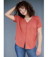 MATILDA JANE Just Imagine Becca Button-Tie Front Top size L Large - €24,73 EUR