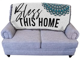 Pure Country Weavers Bless This Home Blanket White - Housewarming Gift, 61X36 - £48.55 GBP