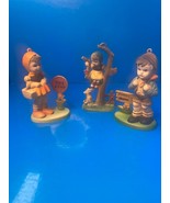 3 Vintage Hummel Like Girl at Bus Stop Ornament Figurine  Made in Hong K... - $23.06 CAD