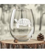 Sulcata Tortoise Etched Glasses - Wine, Champagne, Pint Glasses, Shot Glass - $24.99+
