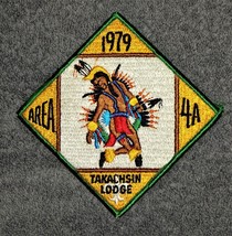 Vintage Boy Scouts Order Of The Arrow 1979 Takachsin Lodge Area 4A Patch - £7.91 GBP