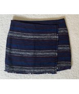 Joie Womens Genae Dark Navy Red Striped Boho Chic Hip Mini Faux Wrap Ski... - $34.65