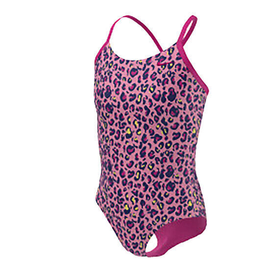 Primary image for Nike Girls Crossback One Piece Swimsuit Cheetah Pink ( XL )