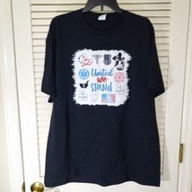 United We Stand T Shirt Size L Service Industry Black Logo Tee Port & Company - $14.95