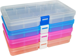DUOFIRE Plastic Organizer Container Storage Box Adjustable Divider Removable Gri - £12.09 GBP