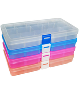DUOFIRE Plastic Organizer Container Storage Box Adjustable Divider Remov... - £12.07 GBP