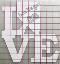 Love Las Vegas Die-Cut Vinyl Indoor Outdoor Car Truck Window Decal-24 Co... - $5.22