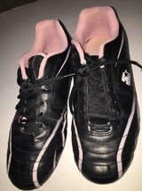 starter size 6 pink and black cleats - £9.49 GBP