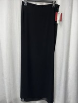 JS Collection Women&#39;s Vintage Skirt Black Sheer Crepe Size 10 NWT - £38.69 GBP
