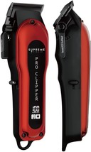 Hair Clipper By Supreme Trimmer - STC5030 Barber Hair Cutting, Pro Clipper Red - £66.55 GBP