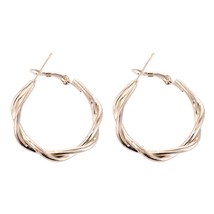 Fashion Hoop Earrings Retro Simplicity Style Temperament Niche Cold Wind French  - £6.34 GBP