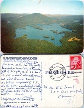 New York Blue Mountain Lake Adirondack Posted to OH in 1956 VTG Postcard - £7.51 GBP