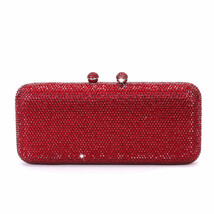 New Party Bridal Crystal Clutch Purse Luxury Rhinestone Purple Bag/Purse Evening - £47.95 GBP