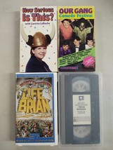 Lot of 4 VHS Life Of Brian New Three Stooges Our Gang Comedy Festival - £11.67 GBP