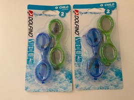 Dolfino Child Swim Goggles New Lot Of 2 - £10.94 GBP