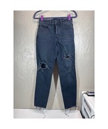 Old Navy High Rise O.G. Straight Secret Slim Pockets Dark Wash Button Fl... - $21.95