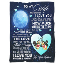 Bee Couple In Romantic Love Fleece Blanket Christmas Gift For Wife From Husband - £45.96 GBP+