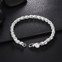 Best Fashion 925 sterling Silver charm Solid - popular Bracelet for Women party - £3.83 GBP