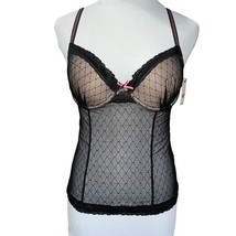 Betsey Johnson Women Black Lingerie Bra Style 711 Size 34B Sheer Lace Se... - $329.12 MXN