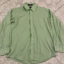 Docker Long Sleeve Mens Button Up Green Size 18 - $10.35