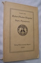 1928 Robert Packer Hospital 43RD Annual Report Sayre Pa Antique Book - £7.88 GBP