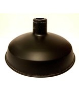 Antique Industrial Ceiling Pendant Light Shade Black Top White Enamel Bo... - £25.33 GBP