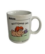 Vintage 1982 Hallmark Marvin “Bottoms Up!” Coffee Mug Tom Armstrong Made... - $16.20