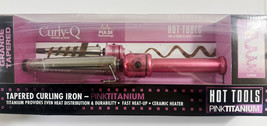 Curly-Q Hot Tools 1 1/4&quot; Salon Tapered Curling Iron Pinktitanium - £26.03 GBP