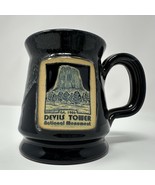 Deneen Pottery Signed 2017 Devil&#39;s Tower National Monument Black Camper Mug - $75.47 CAD