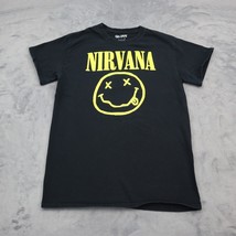 Nirvana Shirt Womens S Black Gildan Print Crew Neck Short Sleeve Graphic Tee - £18.11 GBP
