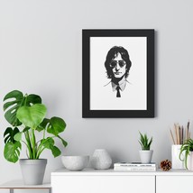 Framed John Lennon Black and White Portrait Poster - MDF Frame, Matte Fi... - £48.60 GBP+