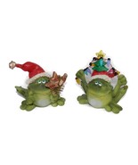 Russ Toadily Yours Holiday Christmas Figurine Frog Lights &amp; Stars 3&quot; Dou... - $280.22 MXN