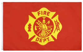 New 3x5 Fire Department Flag FireFighter Red Banner Man Cave Garage Gift Mom Dad - £10.19 GBP