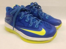 Nike Air Max Lebron XI Kid&#39;s Blue/Volt Basketball Sneakers Sz:5Y 644534-400 kid - £36.17 GBP