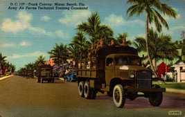 Military POSTCARD-ARMY/AIRFORCE Truck Convoy 1943-MIAMIE Fl BK60 - £2.33 GBP