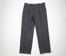 Paul &amp; Shark Mens 36x32 Guabello Wool Super 100s Pleated Cuffed Chino Pants Gray - $89.05