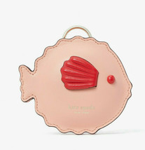 Kate Spade puffy coin purse Fish Bag Charm Key Fob ~NWT~ guava juice Pink - £67.63 GBP